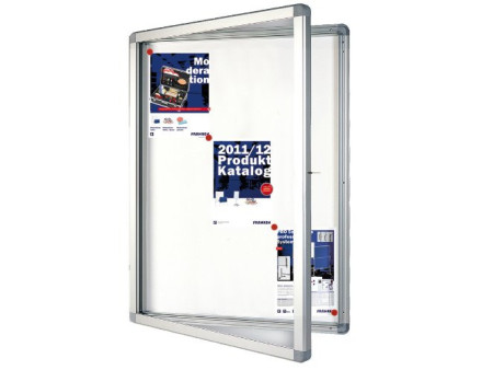FRANKEN Vitrine d'affichage ECO pour 15 x A4, surface métal