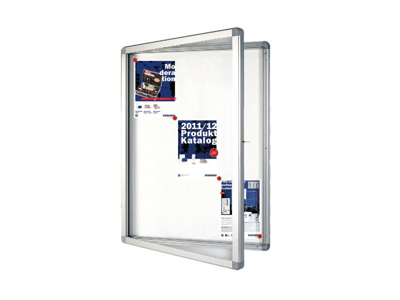 FRANKEN Vitrine d'affichage ECO pour 15 x A4, surface métal