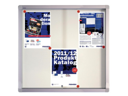 FRANKEN Vitrine d'affichage PRO pour 6x A4, dos en métal