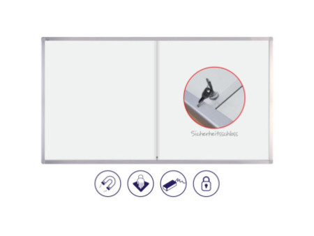 FRANKEN Vitrine d'affichage PRO pour 9x A4, dos en métal