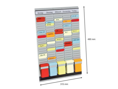 FRANKEN Tableau planning à fiches T, (L)315 x (H)490 mm
