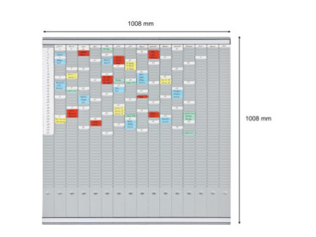 FRANKEN Tableau planning à fiches T, (L)1.008 x (H)1.008 mm