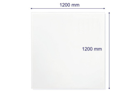 FRANKEN Tableau en verre design, 1.200 x 1.200 mm, blanc pur