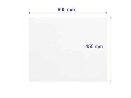 FRANKEN Tableau en verre design, 600 x 450 mm, blanc pur