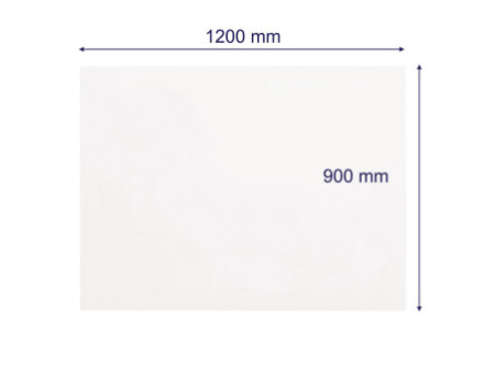 FRANKEN Tableau en verre design, 1.200 x 900 mm, blanc pur