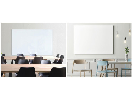 FRANKEN Tableau en verre design, 2.400 x 1.200 mm, blanc pur