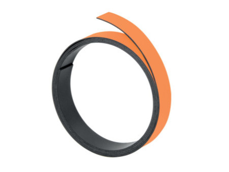 FRANKEN Bande magnétique, (L)1.000 x (P)10 x (H)1 mm, orange