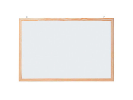 FRANKEN Tableau mural blanc avec cadre en bois, 600 x 400 mm