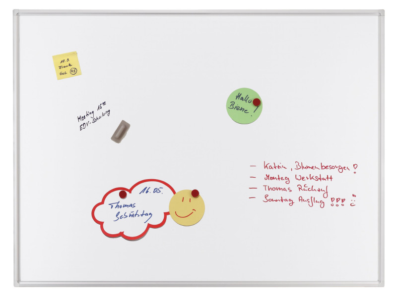 FRANKEN Tableau mural blanc ECO, émaillé, 1.800 x 900 mm