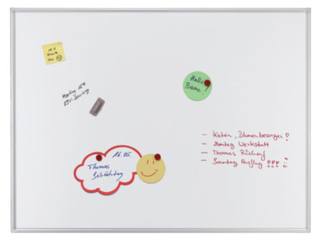 FRANKEN Tableau mural blanc ECO, émaillé, 600 x 450 mm