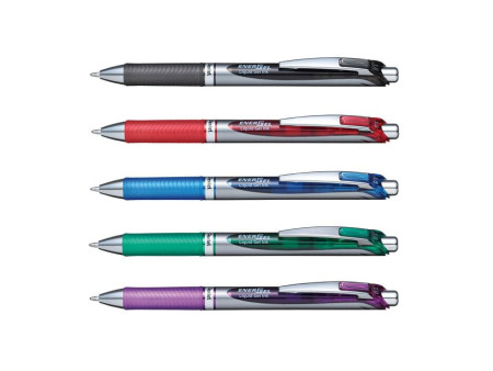 Pentel Liquid Stylo roller à encre gel Energel BL80, bleu