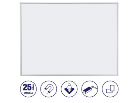 FRANKEN Tableau mural blanc ECO, émaillé, 900 x 600 mm