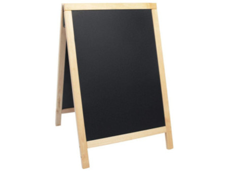 Securit Panneau trottoir DELUXE, avec tableau noir, hêtre