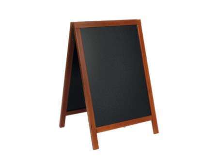 Securit Panneau trottoir DELUXE, avec tableau noir, acajou