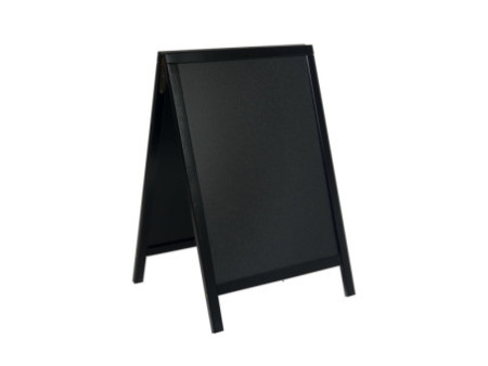 Securit Panneau trottoir WOODY, avec tableau noir, noir