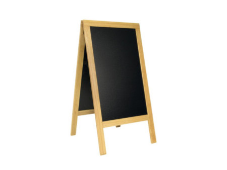 Securit Panneau trottoir DELUXE, avec tableau noir, hêtre
