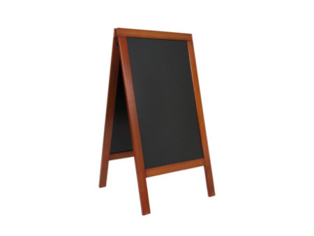 Securit Panneau trottoir DELUXE, avec tableau noir, acajou