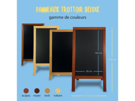 Securit Panneau trottoir DELUXE, avec tableau noir, acajou
