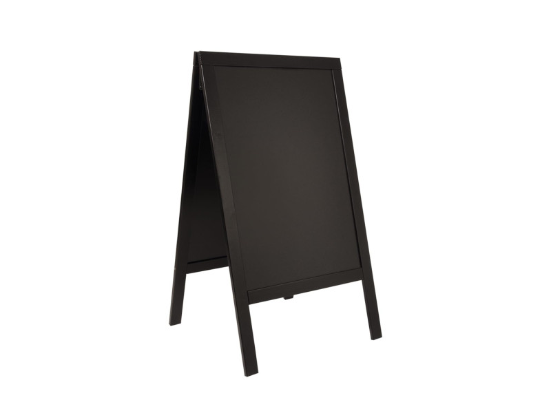 Securit Panneau trottoir WOODY, avec tableau noir, noir