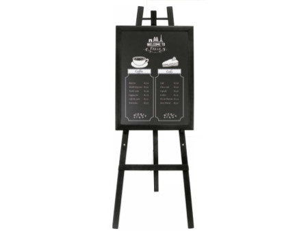 Securit Chevalet EASEL, ajustable, noir