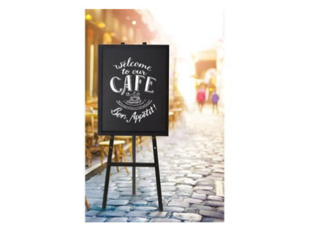 Securit Chevalet EASEL, ajustable, noir