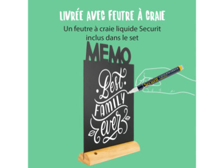 Securit Ardoise de table SILHOUETTE 'Memo'