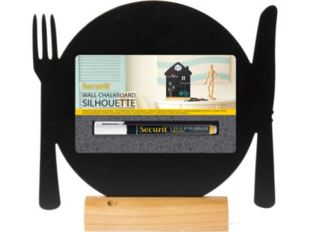 Securit Ardoise de table SILHOUETTE 'Assiette'