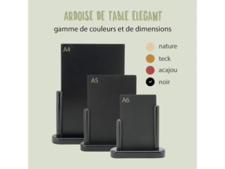 Securit Ardoise de table ELEGANT, grand, noir