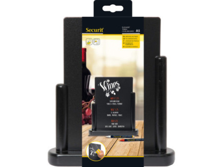 Securit Ardoise de table ELEGANT, moyen, noir