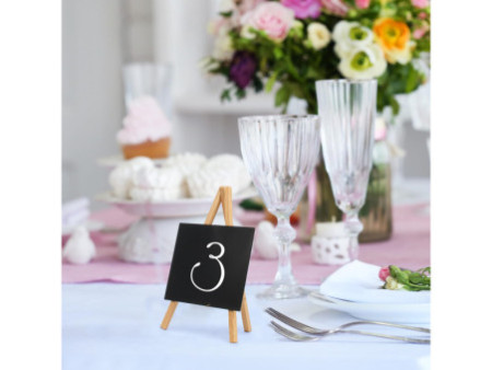 Securit Ardoise de table MINI avec trépied, hêtre