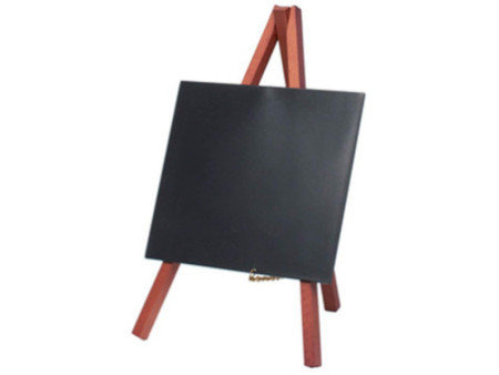 Securit Ardoise de table MINI avec trépied, acajou