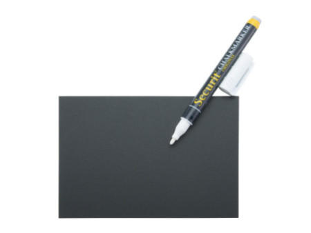 Securit Ardoise A6, noir, kit de 20