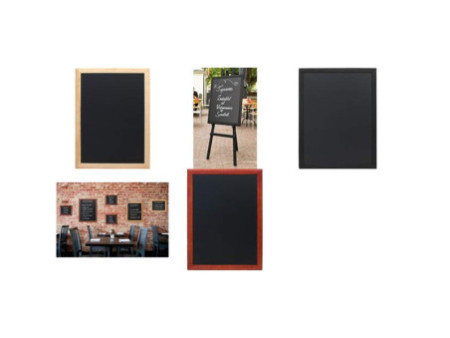 Securit Ardoise murale UNIVERSAL, avec cadre en bois, noir