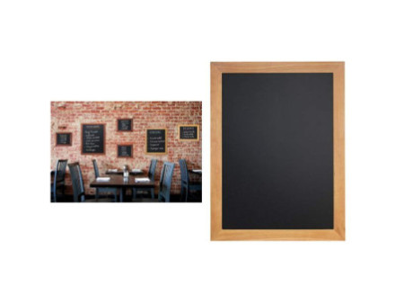 Securit Ardoise murale UNIVERSAL, avec cadre en bois, teck