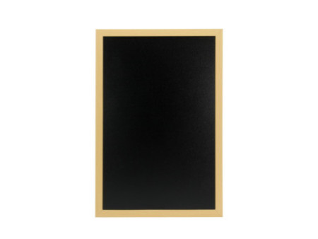Securit Ardoise murale WOODY, avec cadre en bois, teck