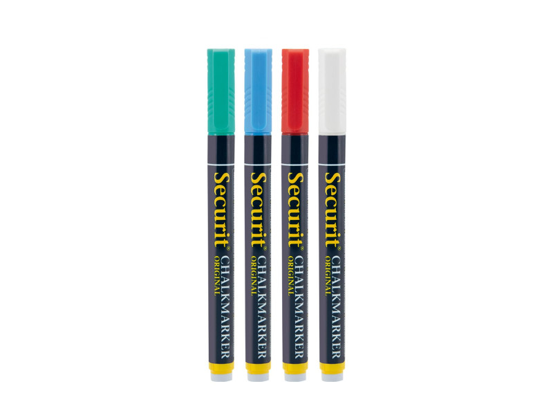 Securit Feutre-craie ORIGINAL SMALL, kit de 4