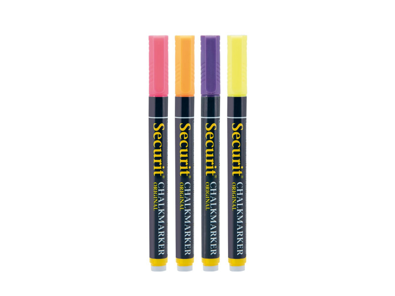 Securit Feutre-craie ORIGINAL SMALL, kit de 4