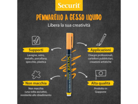 Securit Feutre-craie ORIGINAL SMALL, kit de 4