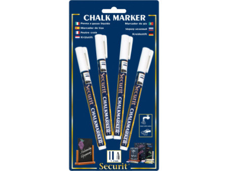 Securit Feutre-craie ORIGINAL SMALL, set de 4