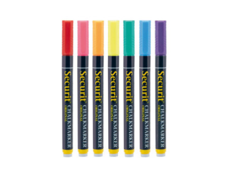 Securit Feutre-craie ORIGINAL SMALL, set de 7
