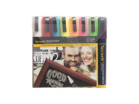 Securit Feutre-craie ORIGINAL MEDIUM, étui de 8, couleurs