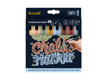 Securit Feutre-craie ORIGINAL MEDIUM, étui de 8, couleurs
