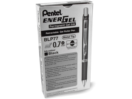 Pentel Stylo roller Liquid Gel EnerGel Document, noir