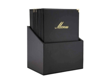 Securit Protège-menus CLASSIC, A4, boîte de 20, noir