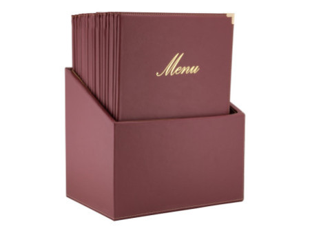 Securit Protège-menus CLASSIC, A4, boîte de 20, bordeaux