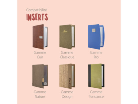 Securit Insert double face pour protège-menus, A4