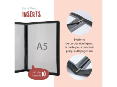 Securit Insert pour protège-menus, A5