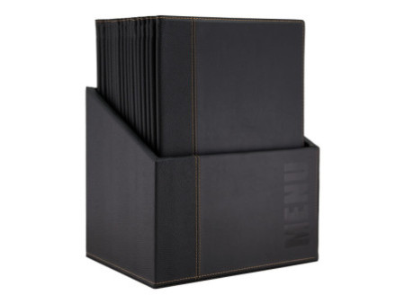 Securit Protège-menus TRENDY, A4, boîte de 20, noir