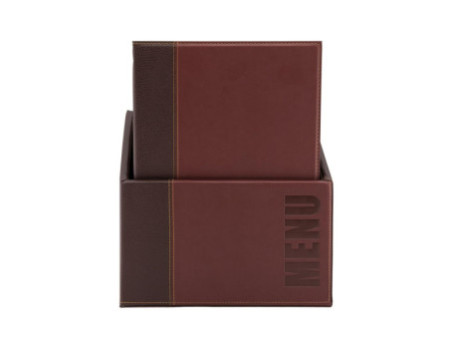 Securit Protège-menus TRENDY, A4, boîte de 20, bordeaux