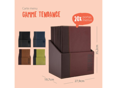 Securit Protège-menus TRENDY, A4, boîte de 20, bordeaux